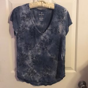 American Eagle Tie Dye Flower Print Fave Tee - S